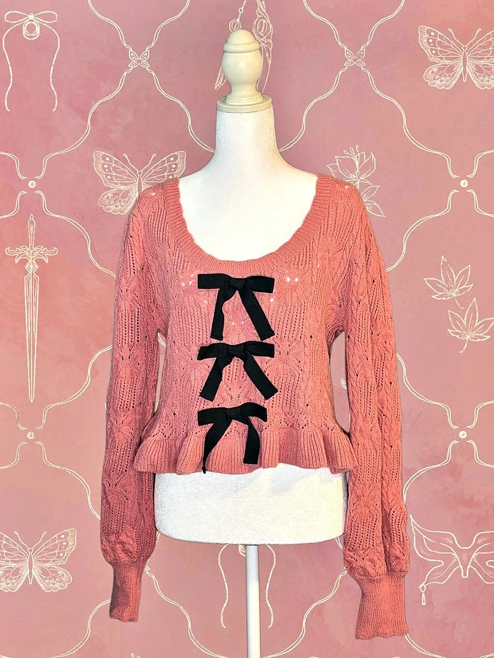 Coquette Bow Knit Sweater